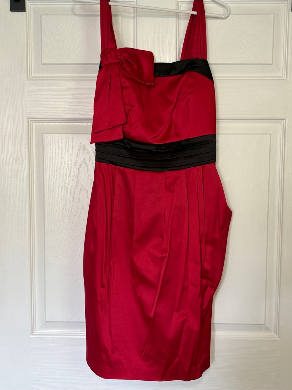torrid Red Mini Dress with Black Waistband and Bow